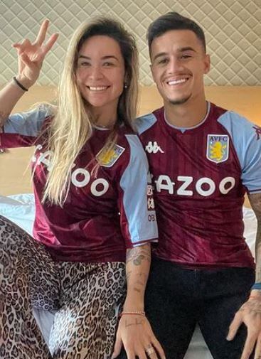 Philippe Coutinho with his wife Aine Countinho